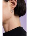 Σκουλαρίκια κρίκοι ESPRIT Flat Chain από επιροδιωμένο Ασήμι 925 - Image 2