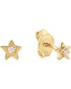 Σκουλαρίκια ESPRIT Star από επιχρυσωμένο (18Κ) Ασήμι 925 με διαμάντι