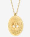Κολιέ SOLEDOR The Radiant Owl Amulet από επιχρυσωμένο Ασήμι 925