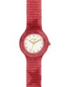 Ρολόι HIP HOP Lace Pink Red Star Red Combined Materials Strap