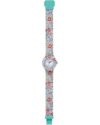 Παιδικό ρολόι HIP HOP Flower Power Green Multicolor Combined Materials Strap - Image 5