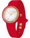 Ρολόι HIP HOP Hero.DOT Bezel Glam Crystals Red Silicone Strap - Image 3