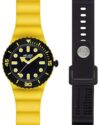 Ρολόι HIP HOP Master Yellow/Black Silicone Strap Gift Set