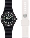 Ρολόι HIP HOP Master Black/White Silicone Strap Gift Set