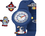 Παιδικό ρολόι HIP HOP PinTastic! Space Explorer Blue Silicone Strap - Image 6