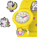 Παιδικό ρολόι HIP HOP PinTastic! Magic Unicorn Yellow Silicone Strap - Image 6