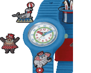 Παιδικό ρολόι HIP HOP PinTastic! Funny Circus Blue Silicone Strap - Image 5