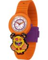 Παιδικό ρολόι HIP HOP PinTastic! Happy Monsters Orange Silicone Strap