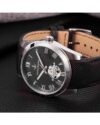 LUCIEN ROCHAT Leman Automatic Black Leather Strap - Image 4