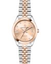LUCIEN ROCHAT Madame Diamonds Two Tone Stainless Steel Bracelet