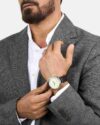 Ρολόι LUCIEN ROCHAT Iconic Chronograph Brown Leather Strap - Image 2