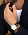 Ρολόι LUCIEN ROCHAT Iconic Chronograph Brown Leather Strap - Image 6