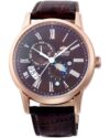 Ρολόι ORIENT Classic Sun and Moon Automatic Brown Leather Strap