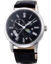 Ρολόι ORIENT Classic Sun and Moon Automatic Black Leather Strap