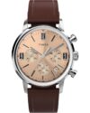 Ρολόι TIMEX Marlin Chronograph Brown Leather Strap