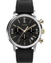 Ρολόι TIMEX Marlin Chronograph Black Leather Strap