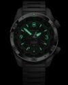 Ανδρικό ρολόι VICTORINOX Air Pro αυτόματο με τριπλή ώρα και ασημί μπρασελέ - Image 4