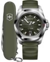 Ρολόι VICTORINOX I.N.O.X. Automatic Green Rubber Strap Gift Set