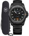 Ρολόι VICTORINOX I.N.O.X. Automatic Black Rubber Strap Gift Set