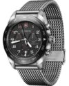 Ανδρικό ρολόι VICTORINOX Swiss Army με χρονογράφο και ασημί ατσάλινο μπρασελέ - Image 3