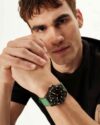 Ρολόι BREIL Tribe Black Horizon Green Combined Materials Strap - Image 2